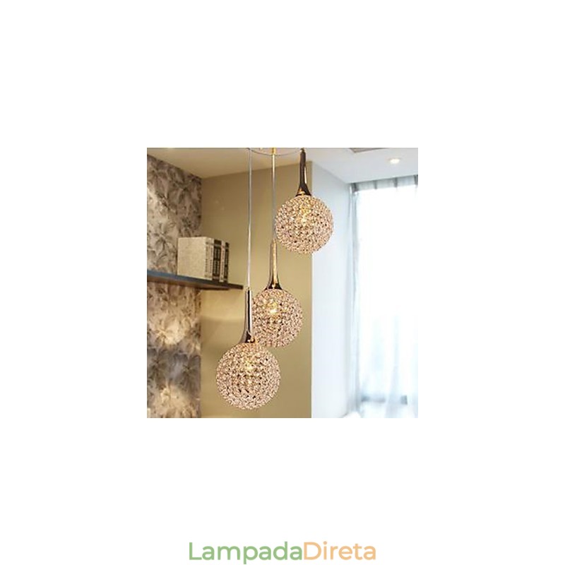 Prato de lustre de cristal moderno