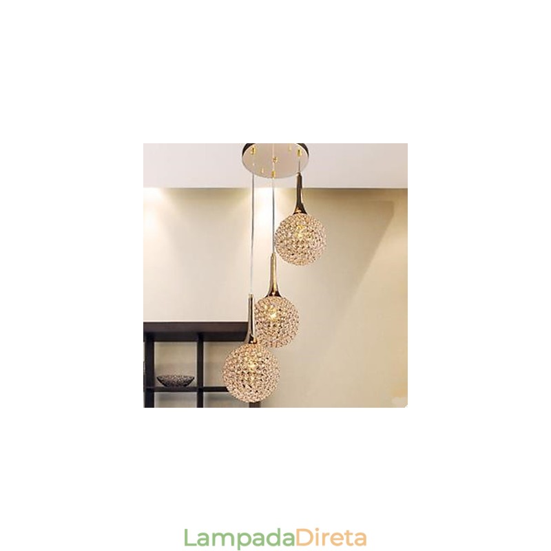 Prato de lustre de cristal moderno