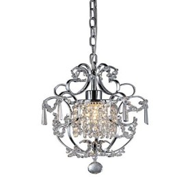 Luminária pendente de cristal moderna