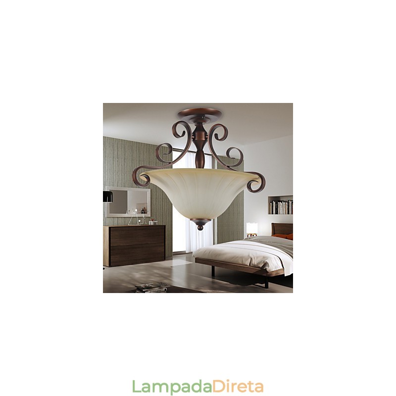 Luminária pendente de metal estilo vintage rústico lodge mini pintura