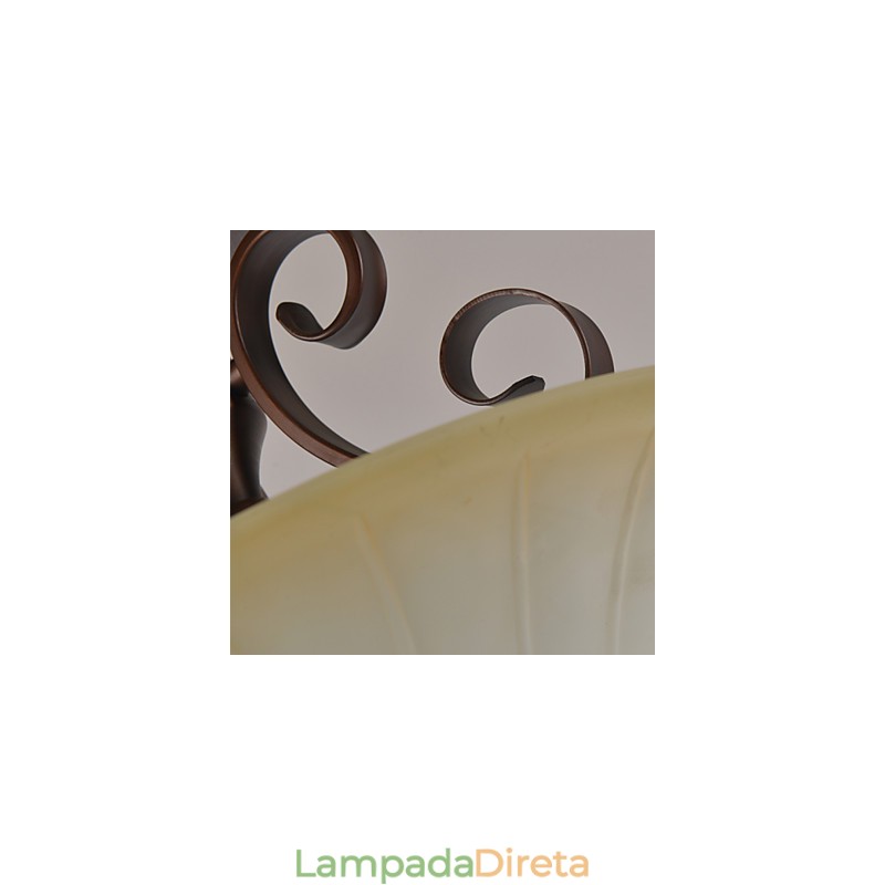 Luminária pendente de metal estilo vintage rústico lodge mini pintura