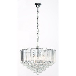 Lustre moderno estilo cristal acrílico 5 luzes