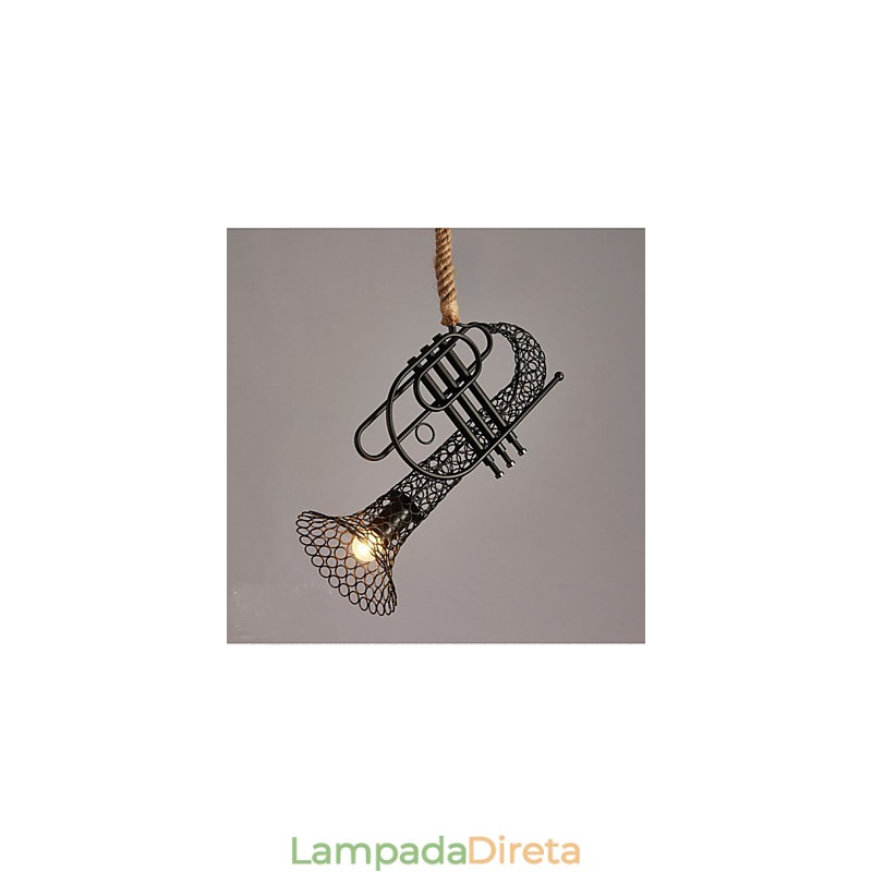 American Country Hemp Lace T Retro Lustre Decorativo Lustre