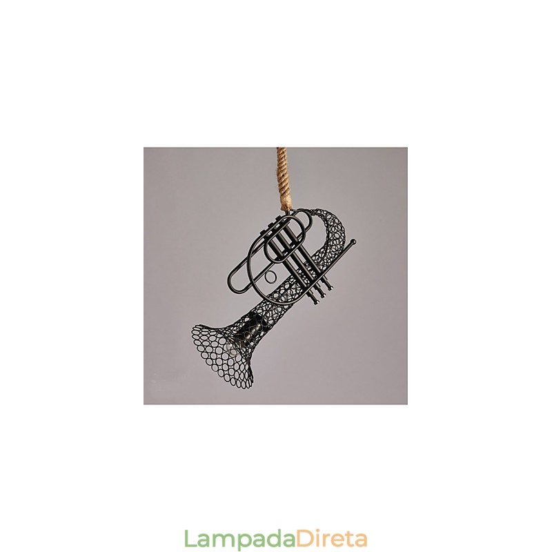 American Country Hemp Lace T Retro Lustre Decorativo Lustre