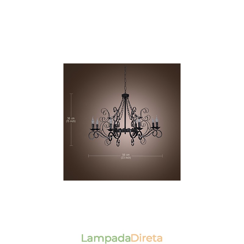 Lustre Tradicional Clássico Estilo Vela Outros