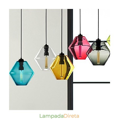 Candelabro de vidro artístico de cabeça única em cores doces com cúpula de vidro (cinza, amarelo, verde, vermelho, rosa, azul e branco) Candelabro de vidro artístico de cabeça única em cores doces com cúpula de vidro (cinza, amarelo, verde, vermelho, rosa, azul e branco)