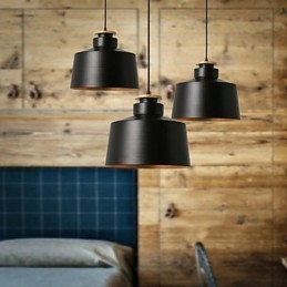 Luminárias pendentes modernas contemporâneas de metal