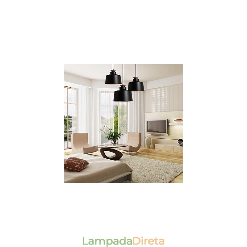 Luminárias pendentes modernas contemporâneas de metal