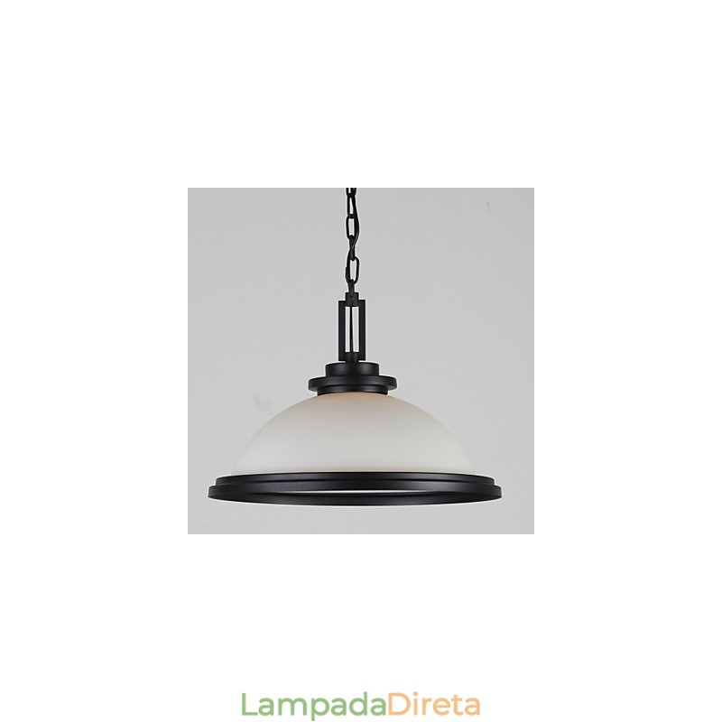 Luminárias Pendentes Rústica Lodge Metal Pintura Preto