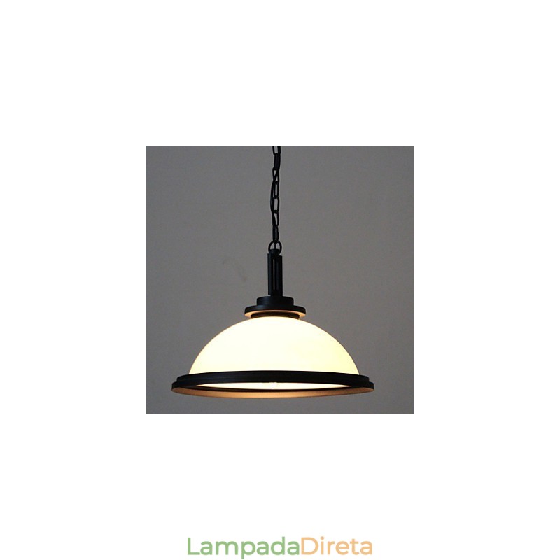 Luminárias Pendentes Rústica Lodge Metal Pintura Preto