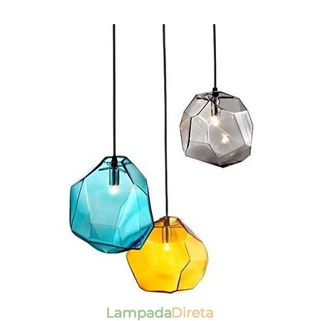 Criativo Cristal de Gelo Vidro Diamante Pingente Cromático Droplight Lâmpada Luz Criativo Cristal de Gelo Vidro Diamante Pingente Cromático Droplight Lâmpada Luz