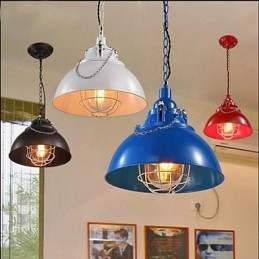 Lustre de ferro metálico com cabeça única