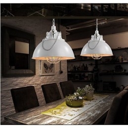 Lustre de ferro metálico com cabeça única