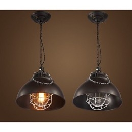 Lustre de ferro metálico com cabeça única