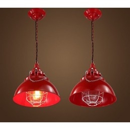 Lustre de ferro metálico com cabeça única