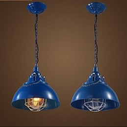 Lustre de ferro metálico com cabeça única