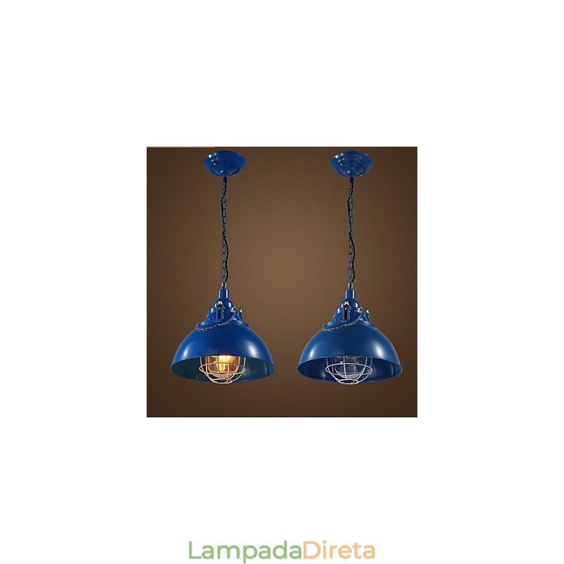 Lustre de ferro metálico com cabeça única