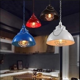 Lustre de ferro metálico com cabeça única