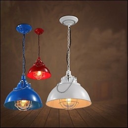 Lustre de ferro metálico com cabeça única