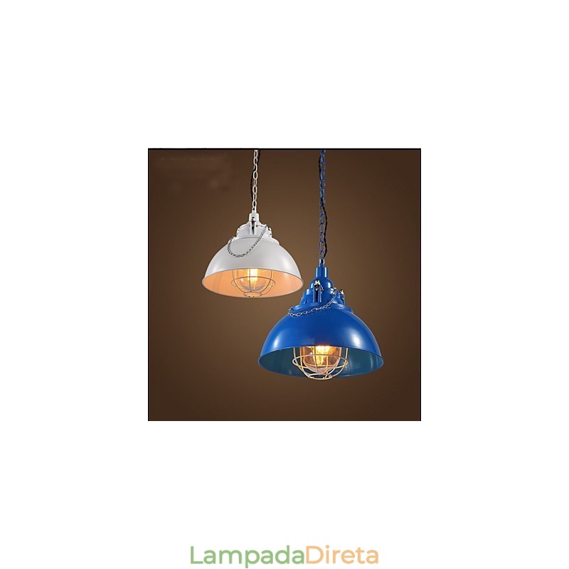 Lustre de ferro metálico com cabeça única