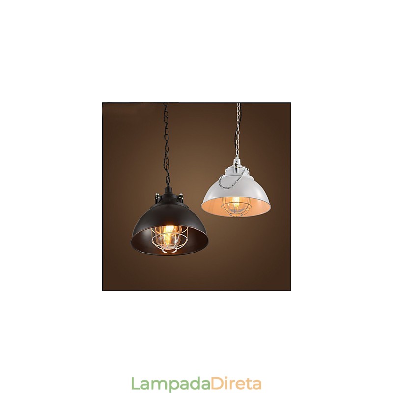Lustre de ferro metálico com cabeça única