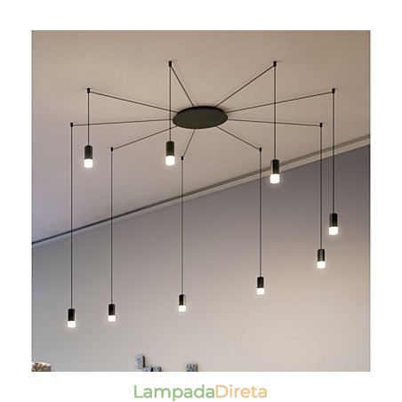 Luminária pendente criativa com design de linhas geométricas e contraídas do norte da Europa Luminária pendente criativa com design de linhas geométricas e contraídas do norte da Europa