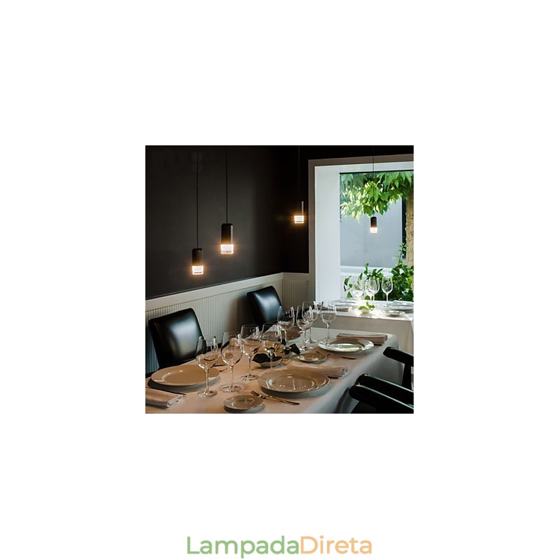 Luminária pendente criativa com design de linhas geométricas e contraídas do norte da Europa