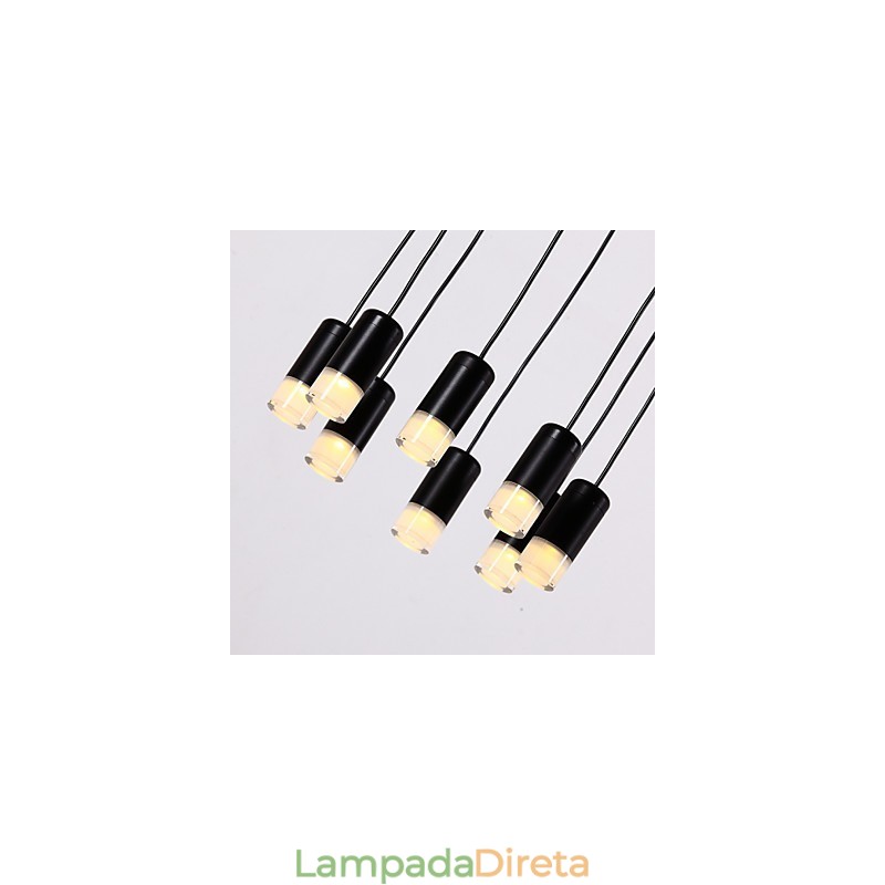Luminária pendente criativa com design de linhas geométricas e contraídas do norte da Europa