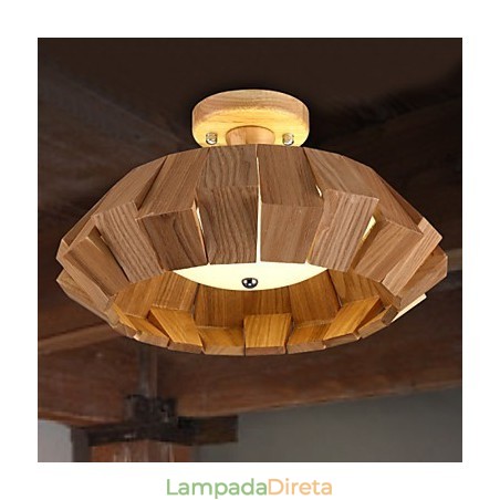 Luminária pendente moderna contemporânea estilo country mini outros madeira bambu