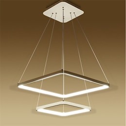 Design moderno 4Pendant Light Dois anéis