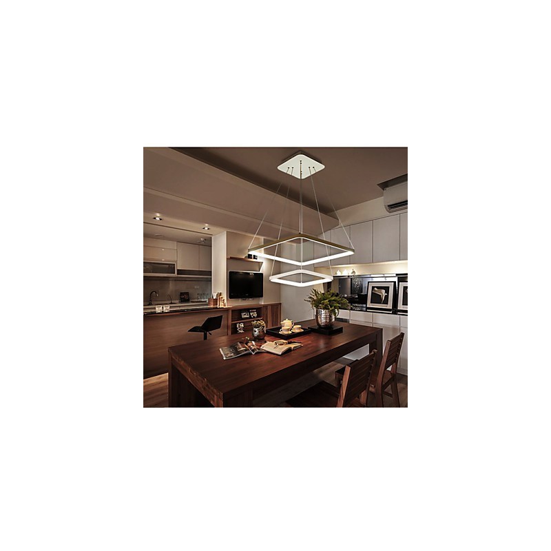 Design moderno 4Pendant Light Dois anéis