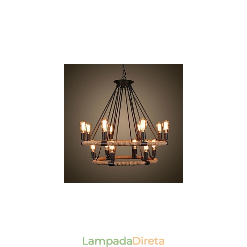 Tradicional clássico rústico lodge vintage retro country pintura metal pingente luz