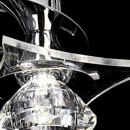 Lustre Moderno Cristal Living 3 Luzes