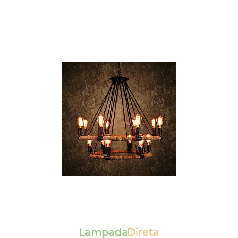 Tradicional clássico rústico lodge vintage retro country pintura metal pingente luz