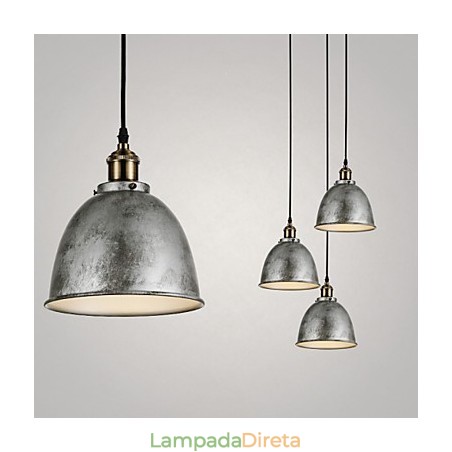 1 Luzes Pendentes Estilo Vintage Antigo Estilo Industrial Ferro Metais Drop Light