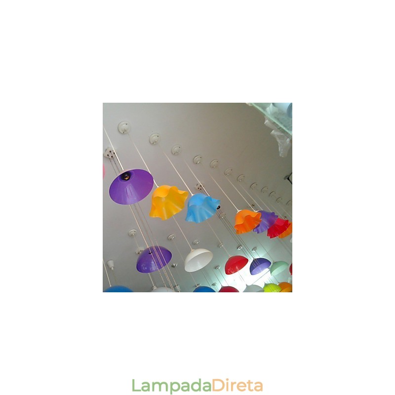 Linha de acrílico de cabeça única transparente chaminé droplight lâmpada de supermercado