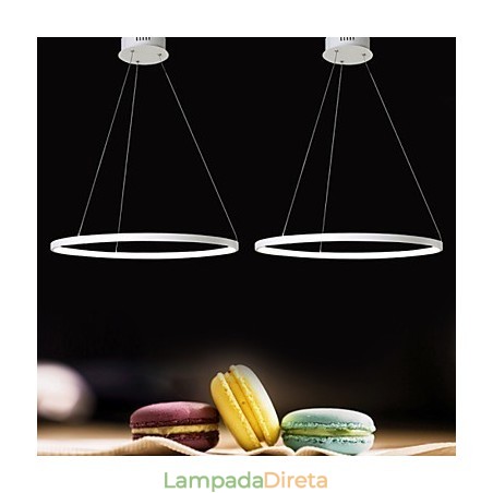 Luminária pendente design moderno anel de alta qualidade