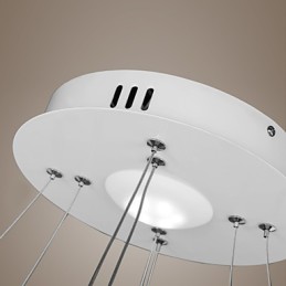 Luminária pendente de design moderno 4 anéis duplos de acrílico de alta qualidade