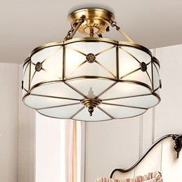 Família de luminárias de teto de cobre com design decorativo contemporâneo moderno