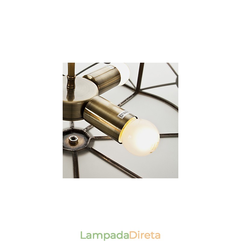 Família de luminárias de teto de cobre com design decorativo contemporâneo moderno