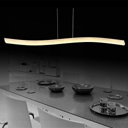 Luminária pendente moderna e contemporânea cromada