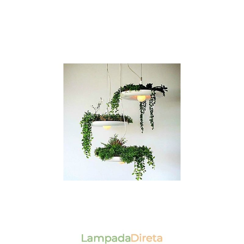 Droplight de alumínio Nordic Creative Contracted Sky Garden Lâmpadas e lanternas Luz Sem solo Planta