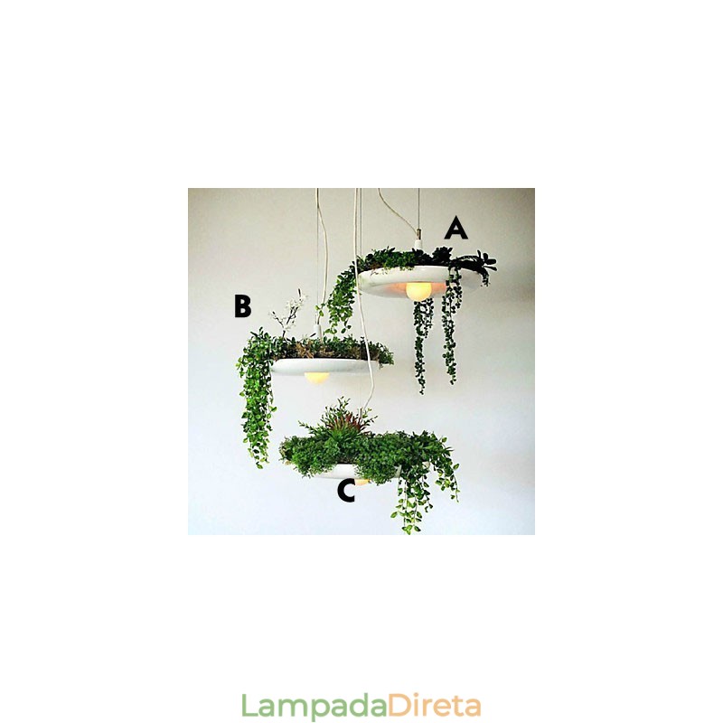 Droplight de alumínio Nordic Creative Contracted Sky Garden Lâmpadas e lanternas Luz Sem solo Planta