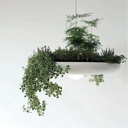 Droplight de alumínio Nordic Creative Contracted Sky Garden Lâmpadas e lanternas Luz Sem solo Planta