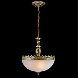 Tradicional Clássico Vintage Retro Bronze Metal Pendente Luz