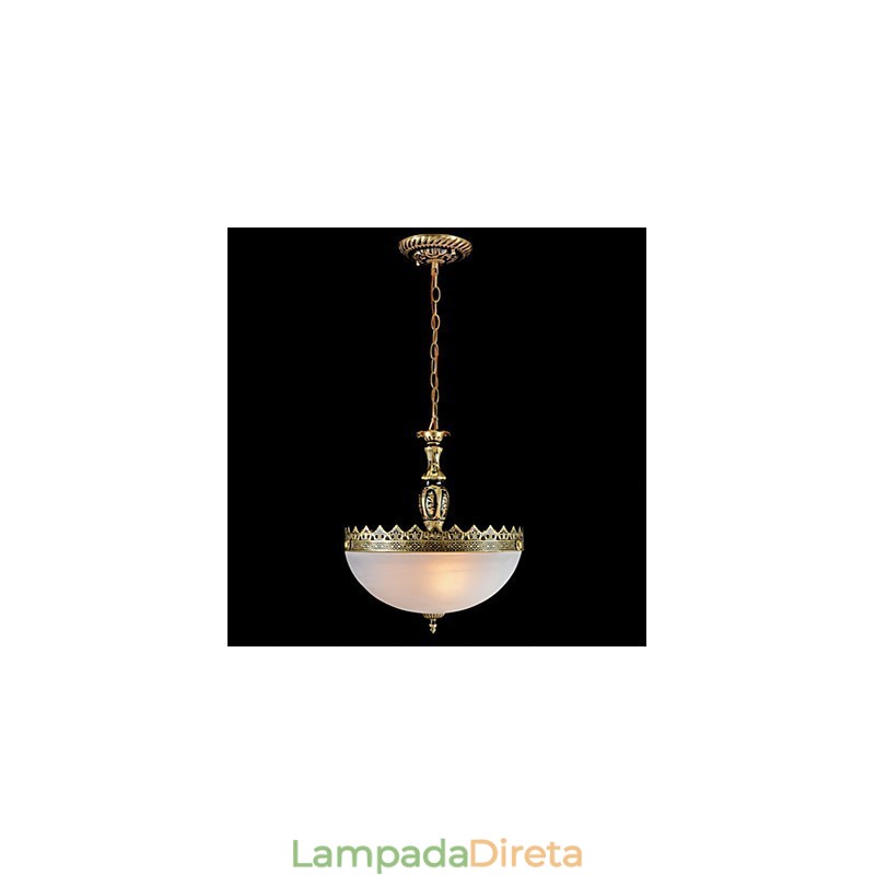 Tradicional Clássico Vintage Retro Bronze Metal Pendente Luz
