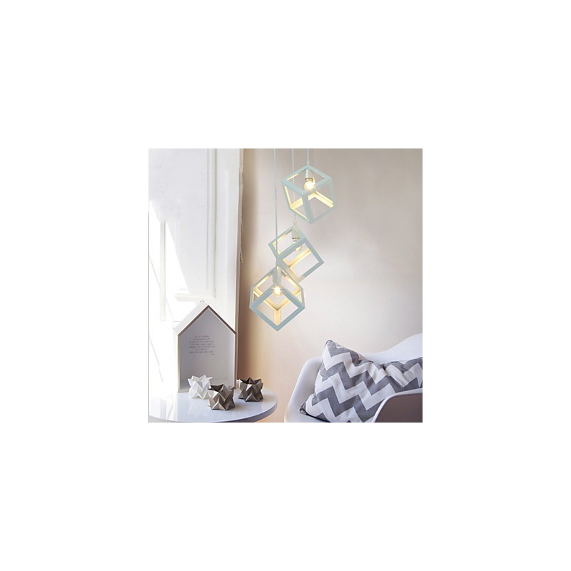 Luminária pendente de metal com pintura estilo retrô mini