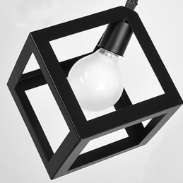 Luminária pendente de metal com pintura estilo retrô mini