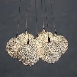 Luminária pendente de metal galvanizado estilo mini contemporâneo moderno