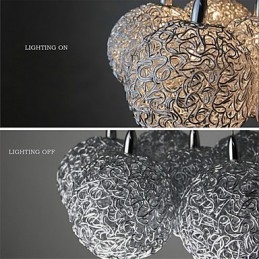 Luminária pendente de metal galvanizado estilo mini contemporâneo moderno